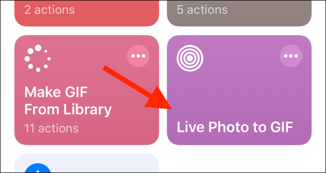 Toca "Live Photo to GIF".