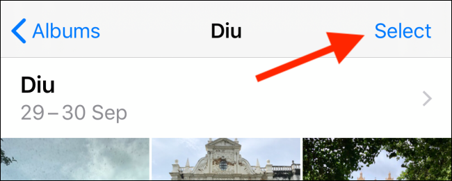 Toca "Seleccionar" y elige tus fotos.