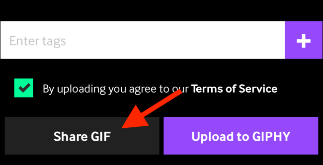 Toca "Compartir GIF".
