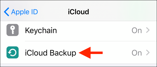 Toca Copias de seguridad de iCloud