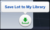 Botón Biblioteca de Los Sims 4