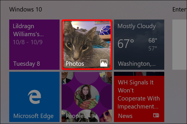 Aplicación Seleccionar Fotos de Windows 10