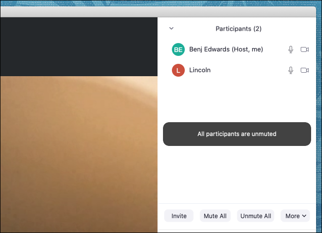 Se ha reactivado el mensaje de todos los participantes en Zoom