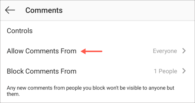 Decide quién puede comentar en tus publicaciones de Instagram