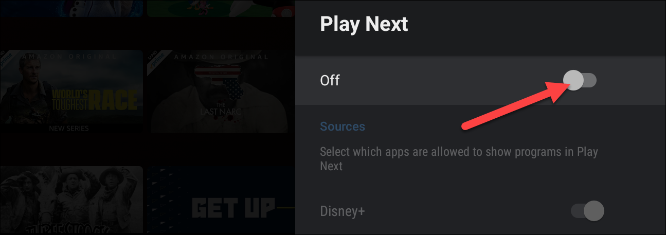 android tv eliminar jugar siguiente