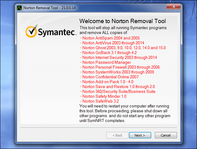 herramienta de eliminación de antivirus