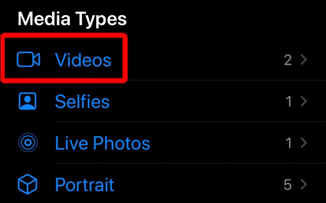 Apple iPhone Click Videos o Álbum reciente
