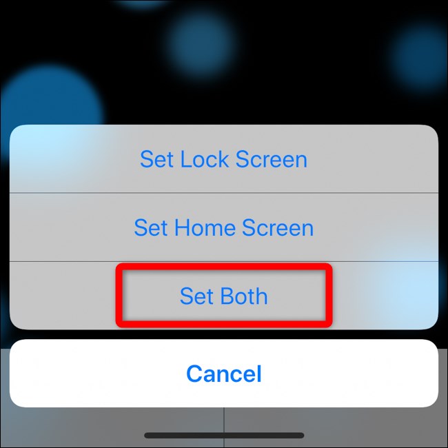 Apple iPhone establece un fondo de pantalla dinámico en la pantalla de bloqueo y la pantalla de inicio