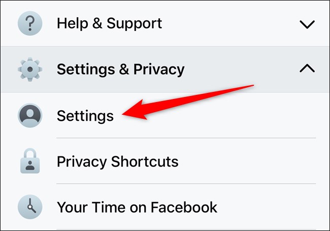 Aplicación de Facebook para iPhone de Apple Seleccionar configuración