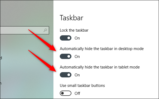 ocultar automáticamente la barra de tareas en modo escritorio y tabla