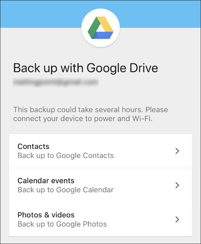La aplicación Google Drive para iPhone.