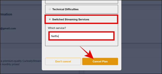 Motivo de cancelación de CuriosityStream