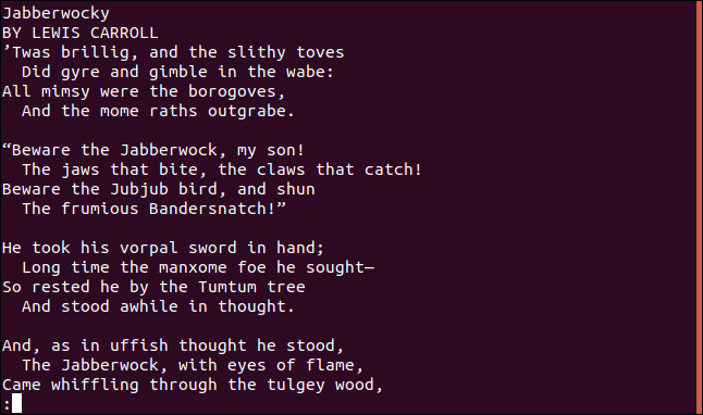 contenido de poem1.txt y poem2.txt en menos en una ventana de terminal