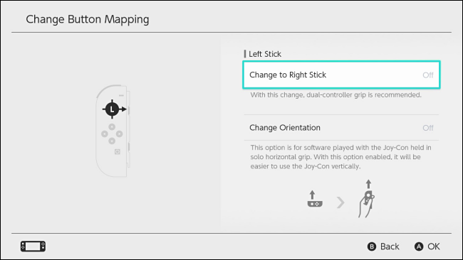 Cambiar la orientación de Joy-Con en Nintendo Switch