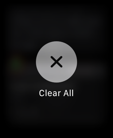 El botón "Borrar todo" del Apple Watch.