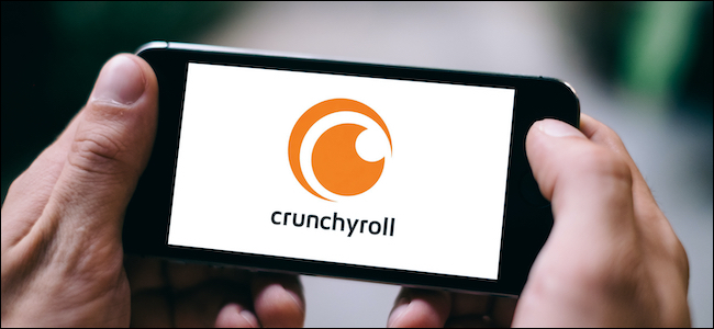 Logotipo de Crunchyroll en un teléfono inteligente