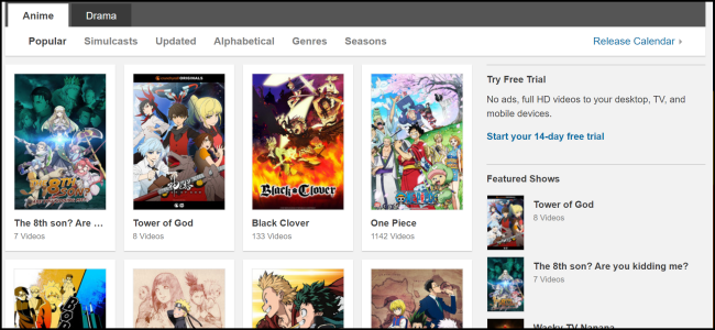 Shows de Crunchyroll