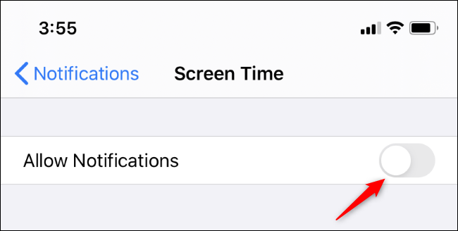 Deshabilitar las notificaciones de tiempo de pantalla en un iPhone o iPad
