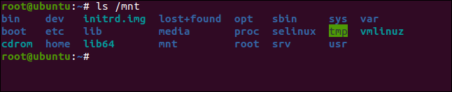 montar -t ext4 / dev / sda1 / mnt en una ventana de terminal