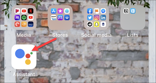 Toca "Asistente" para abrir el Asistente de Google.