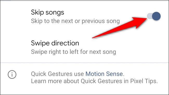 Google Pixel 4 Desactivar Saltar canciones