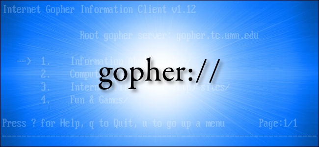 El protocolo Gopher (gopher: //).