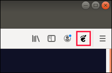 Icono de GNOME en la barra de herramientas de Firefox