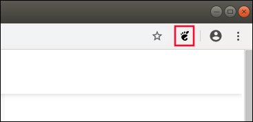 Icono de GNOME en la barra de herramientas de Chrome