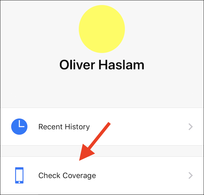 Haga clic en Verificar cobertura