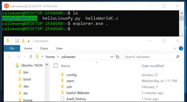 Acceda a los archivos del subsistema de Linux en el Explorador de archivos en Windows