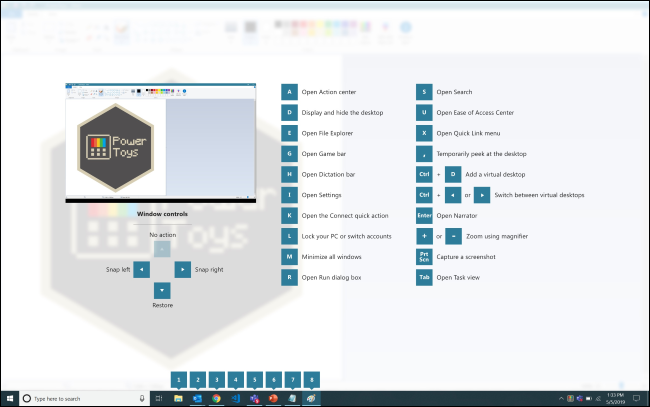 Guía de atajos de teclas de Windows PowerToy