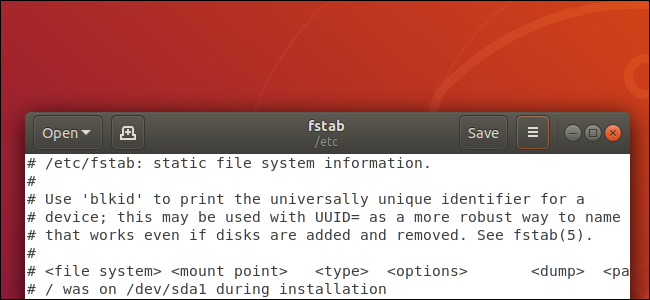 editor de texto gedit en el escritorio de Ubuntu Linux