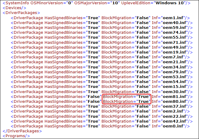 Encontrar un controlador que bloquea la migración en Windows 10