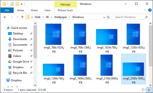 Ubicación predeterminada del fondo de pantalla de Windows que muestra un nuevo fondo de pantalla claro