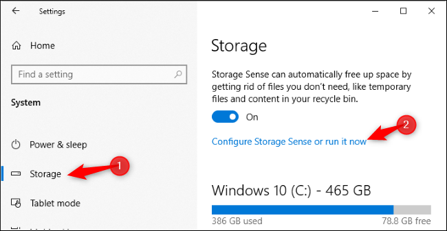 Ejecute Storage Sense ahora en la actualización de mayo de 2019 de Windows 10