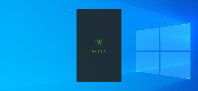 Pantalla de presentación de Razer en un escritorio con Windows 10