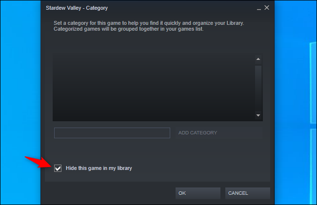 Ocultar un juego de tu biblioteca de Steam