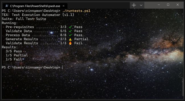 La nueva Terminal de Windows con un fondo de temática espacial