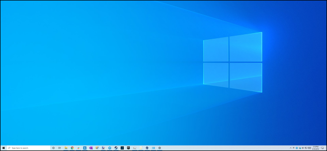 Un escritorio de Windows 10 sin iconos de escritorio