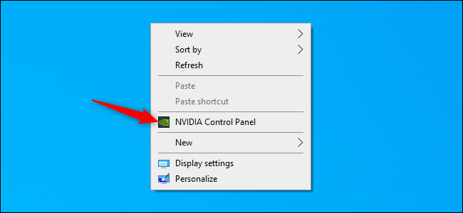 Iniciar el panel de control de NVIDIA
