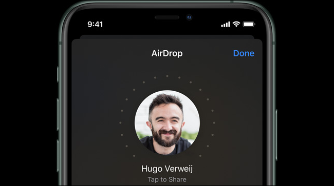 AirDrop en un iPhone 11 Pro.