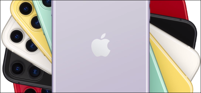 Diferentes modelos de color del iPhone 11 de Apple.