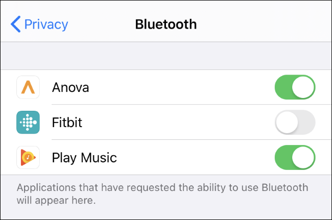 Ver y controlar qué aplicaciones pueden usar Bluetooth en un iPhone o iPad.