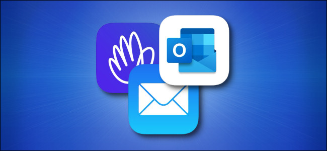 Tres iconos de aplicaciones de correo electrónico para iPhone y iPad