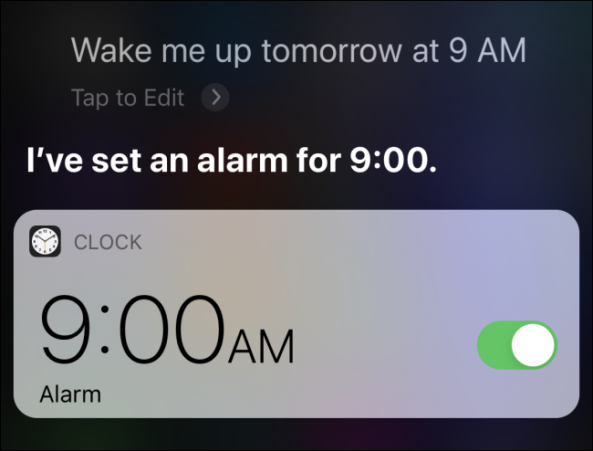 Configurar una alarma en iPhone usando Siri
