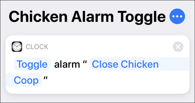 Hacer un atajo de alternancia de alarma en la aplicación Atajos en iPhone