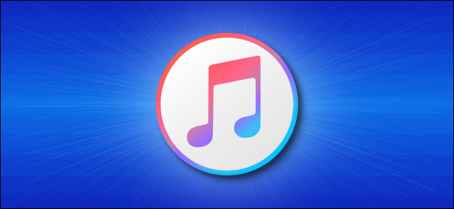 Logotipo de iTunes sobre un fondo azul
