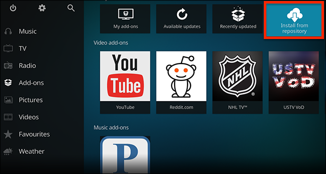 kodi-install-from-repo