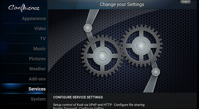 kodi-settings-services