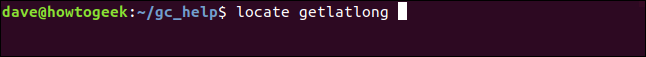 localizar getlatlong en una ventana de terminal